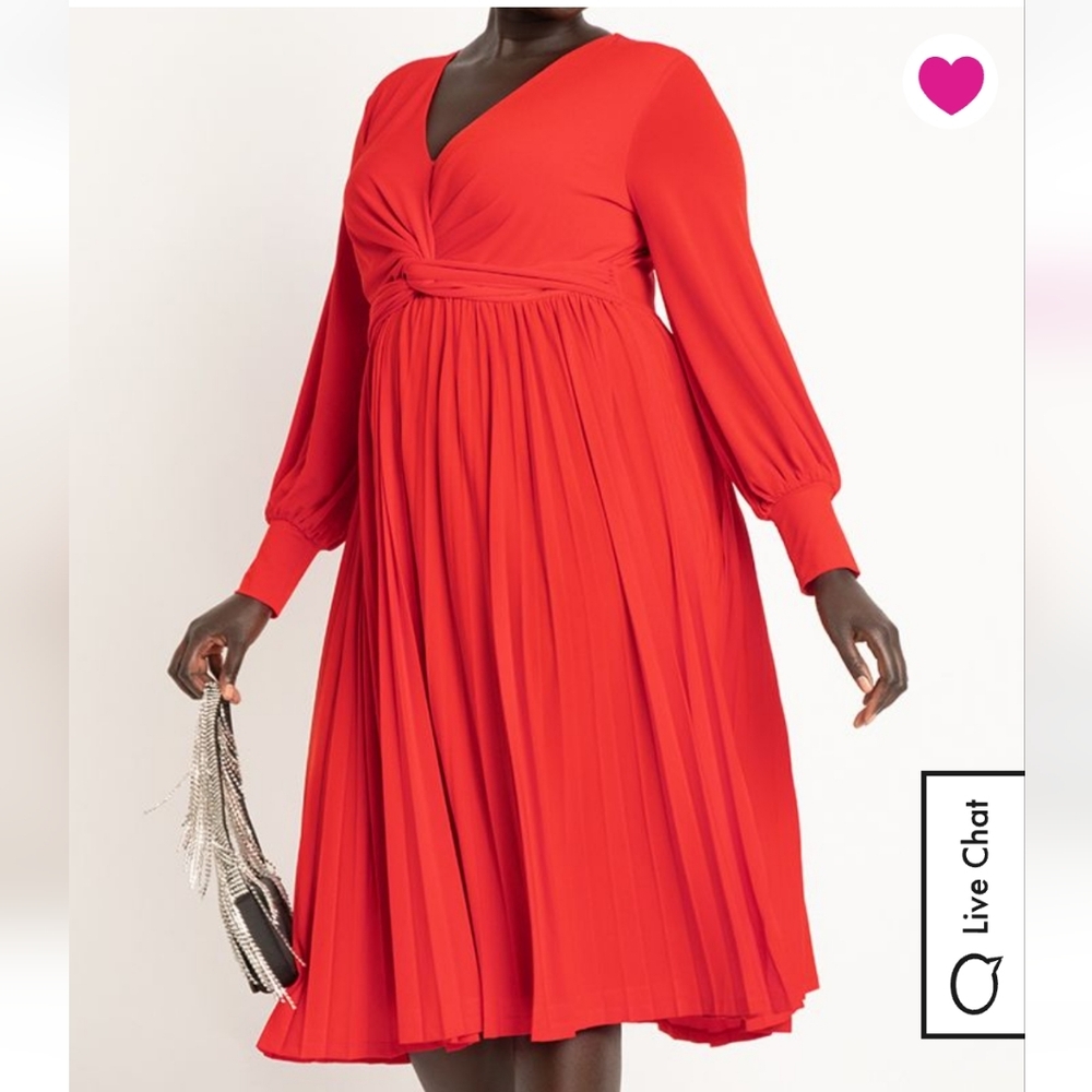 Tomato red dress.